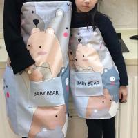 Delantales de cocina con bolsillos para madre e hija, Delantales para hornear, barbacoa y jardinería, patrón de oso azul - details 1