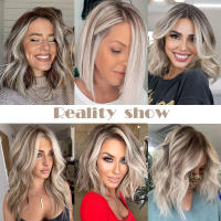 Extensiones De Cabello Humano 100% Remy Ash Gris Marrón 12 Pulgadas Recto Con Base De Encaje Para Mujeres Piezas De Cabello - details 0