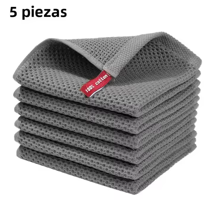 Pañuelos De Mano De Algodón De Alta Calidad 5 Piezas Por Lote Toalla Pequeña Suave Y Gruesa De 34*34cm Para Adultos Y Niños Color Sólido - 1