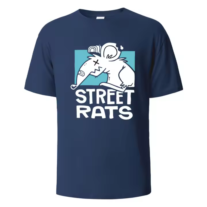 Camiseta De Algodón 100% Para Hombres Camiseta Básica Divertida Para La Calle Estampada Transpirable Y Cómoda Para El Verano Estilo Casual Sin Capucha - 1