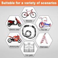 Cerradura de bicicleta, cerradura de código de bicicleta, cerradura de cadena de motocicleta reflectante de 5 dígitos cerradura de combinación de código digital para scooters de bicicleta puertas de ciclismo valla - details 1