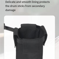 Bolsa De Tubo Para Palillos De Batería Negra Estuche Cilíndrico De Oxford Resistente Con Clip Metálico Accesorios De Percusión - details 3