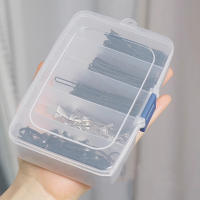 Caja Organizadora De Maquillaje Transparente Con Cubierta Para Extensión De Pestañas Rectangular Vertical 5/6 Cuadrícula Herramienta De Almacenamiento Con Portador De Pegamento Y Aretes - details 1