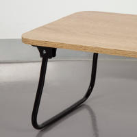 Max Home - Mesa plegable de desayuno multiusos, 53x30x22 cm, de madera y acero, bandeja para cama, sofá, ordenador portátil, mesita auxiliar, mesas plegables portátiles, estilo industrial, multifunción - details 5