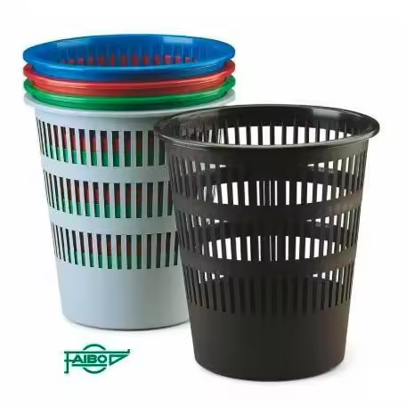Faibo papelera de plástico en polipropileno 12 l rejilla 295x275 mm surtidos serie 307 -10u- - 1