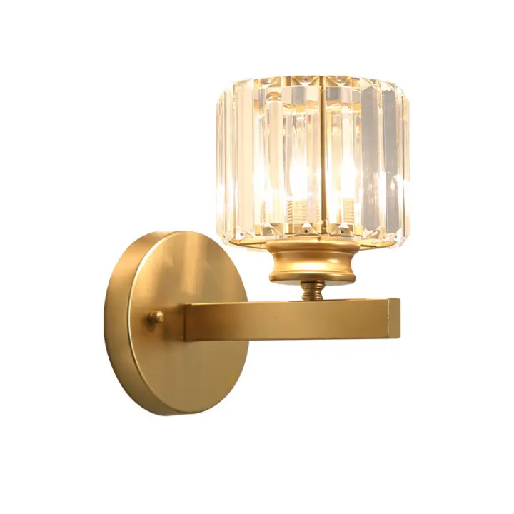 Lámpara de Pared LED de Metal con Cristales Brillantes - 1