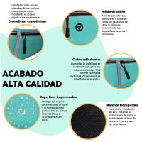 Riñonera Running Deportiva Impermeable, Bolsa Cintura Ajustable 50*11cm, Reflectante Cinturón Running Impermeable con Conector para Auriculares, Riñonera Antirrobo Cartera para Viaje Deporte Correr - details 3