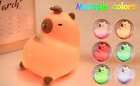 Lámpara Nocturna Para Niños De Silicona Capybara Cartoon USB Recargable Con Temporizador Y Regulación De Brillo Luces De Noche Decorativas Para Habitación - details 8