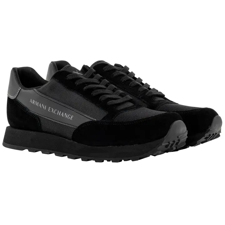 A|X ARMANI EXCHANGE Entrenador para hombre - Sneaker, Bajo, Retro, Logo, Piel/Textil - 1