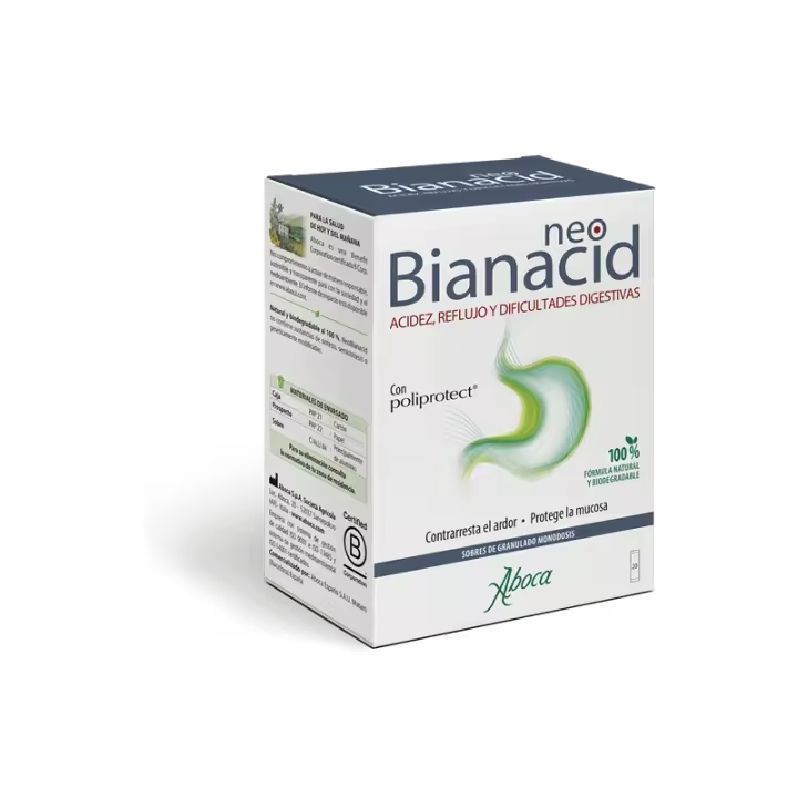Aboca Neobianacid Sobres de Granulado - Tratamiento Rápido y Eficaz para la Acidez y el Reflujo Gastroesofágico - 1