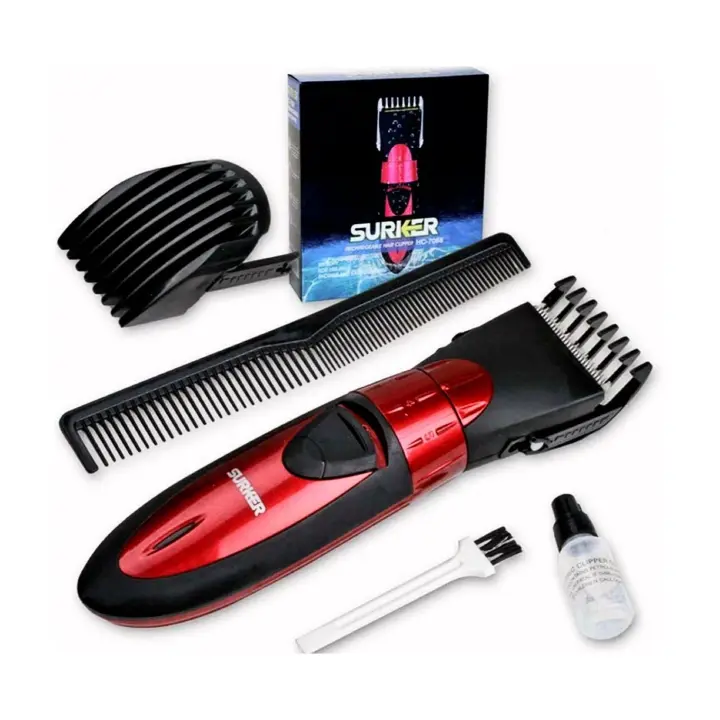 Cortadora de pelo profesional inalámbrica para hombres, recargable, lavable, totalmente impermeable, máquina de corte de pelo sin cables con hoja de acero, velocidad y longitud ajustable. - 1