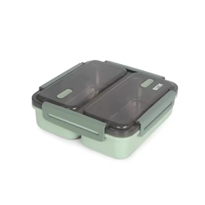 FIAMBRERA TUPPER QUTTIN de plástico y acero inoxidable con 2 compartimentos apta para microondas de 1050ml - 1