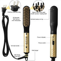 Peine Eléctrico Multifuncional Para Barba Y Cabello 2 En 1 Para Hombres Herramienta De Estilizado Del Salon Portátil - details 3