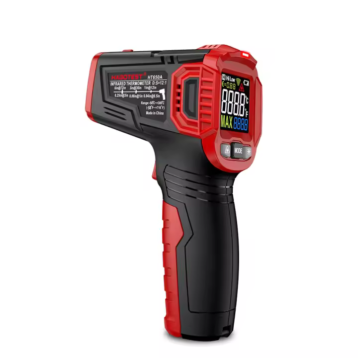 HABOTEST HT650 Termómetro Digital Infrarrojo No Contacto Con Imagen Láser Gun Pyrometer Higrómetro Medidor De Temperatura Y Humedad - 1