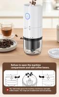 Molino De Café Eléctrico Cerámico Ajustable Para Uso Doméstico Y Al Aire Libre Con Tapa Desmontable Para Agregar Granos De Café - details 5