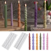 Molde De Silicona Para Velas En Forma De Espiral Geométrica Herramientas Para La Creación De Velas DIY Molde De Cera De Tubo Torcido - details 1