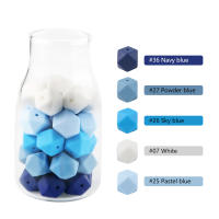 Bolas De Silicona Hexagonales De 14mm Y 17mm Para DIY Accesorios De Joyería De Grado Alimenticio Para Hacer Pulseras Y Collares - details 7