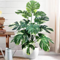 Artificial Monstera De 60-110cm Planta Falsa De Plástico Para Decoración De Casa Y Oficina En Maceta Ornamental Apta Para Festivales - details 8