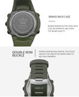 Reloj Digital SMAEL Para Hombre Resistente Al Agua Deportivo Pantalla Grande LED Con Alarma Y Calendario Reloj De Pulsera Masculino SL-1237 - details 9