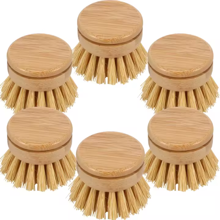 Cepillo De Lavado De Cocina Hecho De Bambú Natural Cepillo De Limpieza Para Ollas Y Estufa Cabeza De Limpieza Ambientalmente Amigable - 1