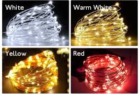 Luces De Navidad LED En Hilo De Cobre Fairy Lights Guirnalda 2M 5M 10M Con Pilas Incluidas Para Decoración De Habitación Jardín Fiesta Boda - details 8