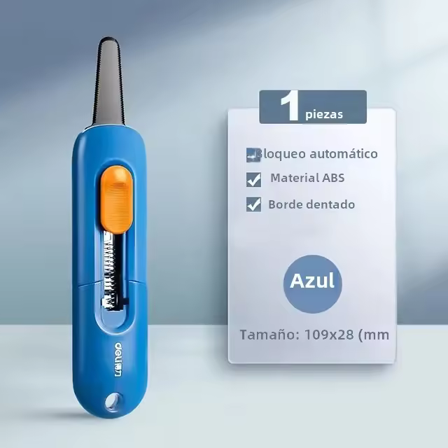 Cuchillo De Utilidad Deli Multifuncional Retráctil Antideslizante Para Oficina Y Hogar Corte De Papel Y Cañasta Abreletters - 1