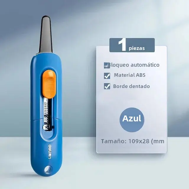 Cuchillo De Utilidad Deli Multifuncional Retráctil Antideslizante Para Oficina Y Hogar Corte De Papel Y Cañasta Abreletters - 1