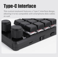 Teclado Mecánico Mini Para Gaming Y Photoshop Con Macro Personalizable RGB 3 Teclas Botón Copiar Pegar Hotswap Para Desktop Laptop Tablet - details 6