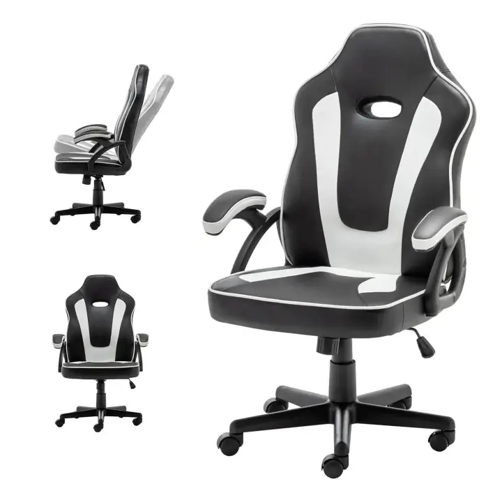ALLINLIFE Silla gaming 130 kg Capacidad de carga Silla de juego ergonómica, silla Gamer Altura ajustable Reposabrazos，Rango ajustable de altura 100 - 110cm - 1