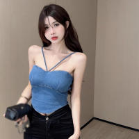 Top De Mujer Estilo Cowgirl Sin Espalda En Color Sólido Con Relleno Irregular Para El Verano Top De Cintura Alta Sexy Y Club - details 2