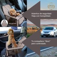 A&M MARBELLA - Asiento de Coche plegable para Perro o Gato ,  Asiento Reforzado para Perros de tamaño Mediano con 4 Correas de sujeción, Robusto e Impermeable Asiento de Coche para Mascotas para Asiento Posterior - details 1
