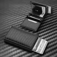 Billetera para hombre Automático de Fibre de Carbono para Tarjetas - details 3