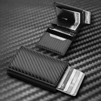 Billetera para hombre Automático de Fibre de Carbono para Tarjetas - details 3