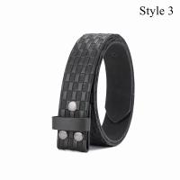 Cinturón De PU Para Hombres Y Mujeres Sin Hebilla Que Se Puede Cambiar Con Diversos Patrones Multicolor Ancho 3.8 Cm - details 3