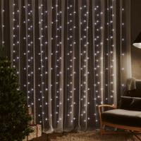 vidaXL Cortina de Luces de Carámbano con 8 Funciones Adorno de Navidadido Color Multicolor,  Blanco frío,  Blanco cálido y mas - details 1