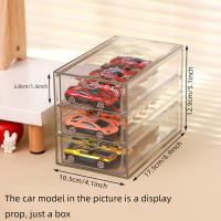 Caja De Almacenamiento De Coches De Colección 1:64 Con Cajones Transparentes De Acrílico Y Aluminio Para Mesa Superior Organizador De Juguetes Para Garage - details 6