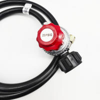 Regulador De Propano Ajustable 1.5FT 0-20 PSI Para Barbacoa Conductor De Fritura De Pavo Asador Fogón Cocina Metal Manual - details 5