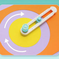 Cortador De Círculos Ajustable De Compás Para Papel Durable Y Seguro Accesorio De Arte Para Scrapbooking Y Fotos Pequeño Y Portátil - details 0