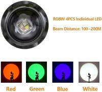 Linterna LED De 4 Colores Zoom Luz Blanca/Roja/Azul Verde Para Pesca Camping Caza Fotografía Selfie Senderismo Luz Exterior Resistente Al Agua 600 Lumen - details 5