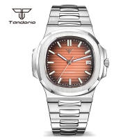 Reloj Automático Tandorio Cuadrado 40mm Para Hombre Acero Inoxidable NH35 Multicolor Dial Cristal De Zafiro Fecha Luminoso Mecánico De Pulsera - details 32