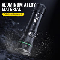 BORUiT Linterna De Buceo LED 2000LM P50 IPX8 Impermeable 100M Luz Súper Brillante Para Pesca Submarina Y Diversión Submarina - details 8