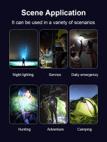 Linterna LED Super Potente Recargable USB Torcha Brillante Ultra 10000mAh Impermeable Con Batería Luz De Trabajo Para Camping Y Patrulla - details 36