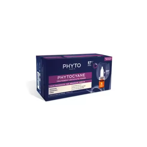 PHYTOCYANE MUJER TTO PROGRESIVA ANTICAIDA 12 AMPOLLAS - CAIDA CABELLO - 1