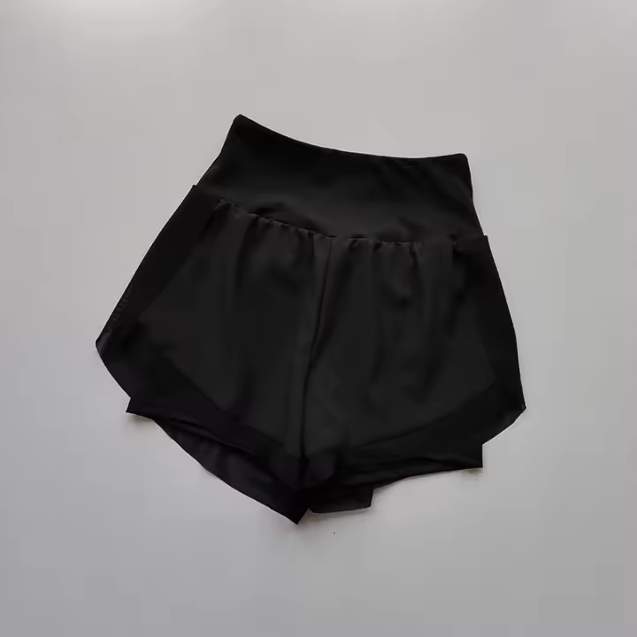 Shorts Deportivos De Verano Para Mujer Malla 2 En 1 Secado Rápido Yoga Transpirables Cintura Alta Para Correr Fitness - 1