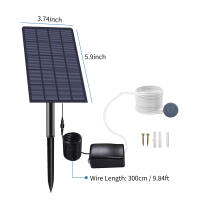 Bomba De Oxígeno Solar De 2.5W Para Acuario Con Tubo Y Piedras De Burbujas Aerator Para Tanque De Peces Instalación Inalámbrica - details 0