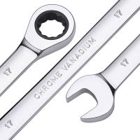 Juego De Llaves De Eje Ratcheting Estándar Métrico Para Reparación De Coches Y Equipo Doméstico Material De Acero Cr-V Multifuncional Doble Final - details 4
