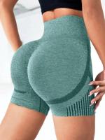 Shorts De Yoga Para Mujer Talla M-L Cintura Alta Shorts De Gimnasio Levantamiento De Glúteos Running Sportswear Polyester Spandex - details 13