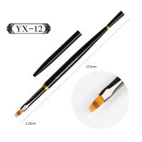 Cepillo De Arte De Uñas Negro Para Manicura Acrílica UV Extensión De Gel Cepillo De Pintura Y Dibujo De Polvo De Uñas - details 11