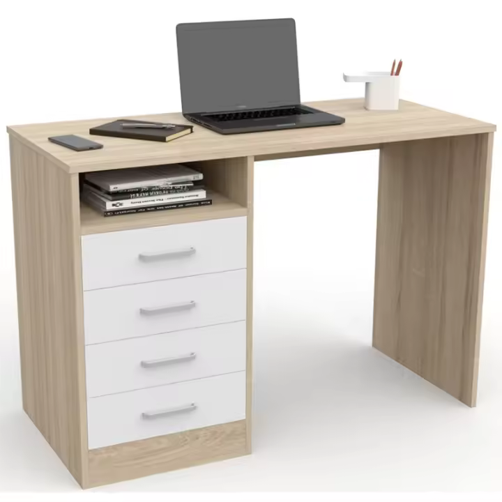Dormidan - Escritorio con 4 cajones, mesa de oficina, despacho ordenador - 1