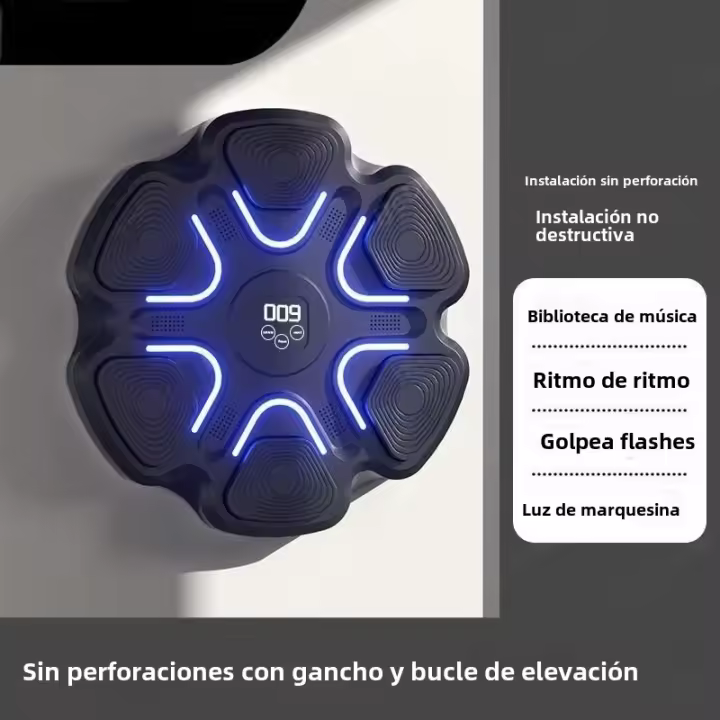 Equipo De Entrenamiento De Boxeo Con Obra De Música Bluetooth Inteligente Para Niños Y Adultos Máquina De Boxeo De Ejercicio Fitness En La Pared - 1